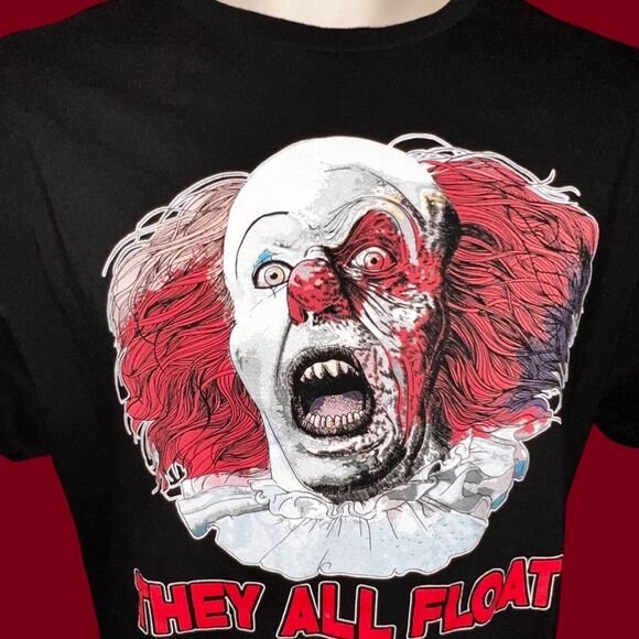 IT The Movie Pennywise The Clown They All Float Graphic T Shirt Size L #13 - Picture 2 of 3